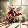 2D Acrylic Flat Religious Acrylic Angel Statue Ornament for Office, Home, Garden - Indoor and Outdoor Art Decor