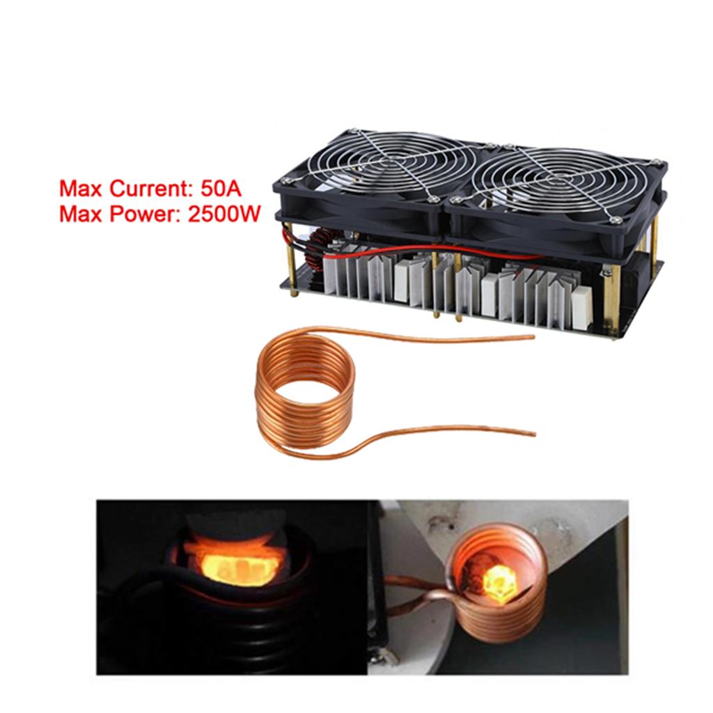 2500W 50A DC 12 48V Placă de Încălzire prin Inducție ZVS Modul Alimentare Frecvență Înaltă Tensiune Joasă Driver Flyback Încălzitor