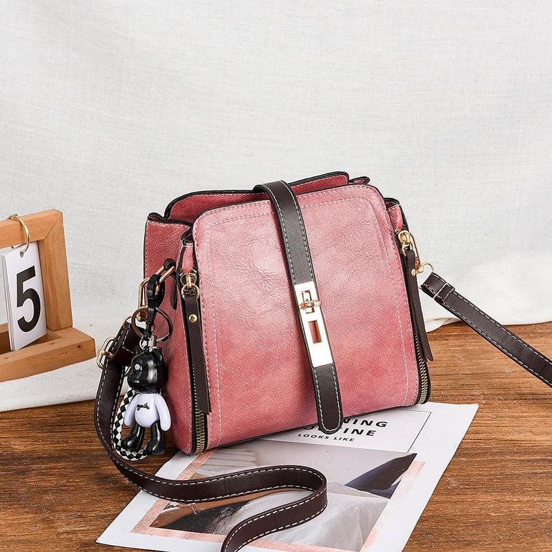 Neue Damentasche Damen Qualität Einzel Schulter Crossbody Eimer Tasche Bonbonfarbe Mode Kleine Quadratische Tasche