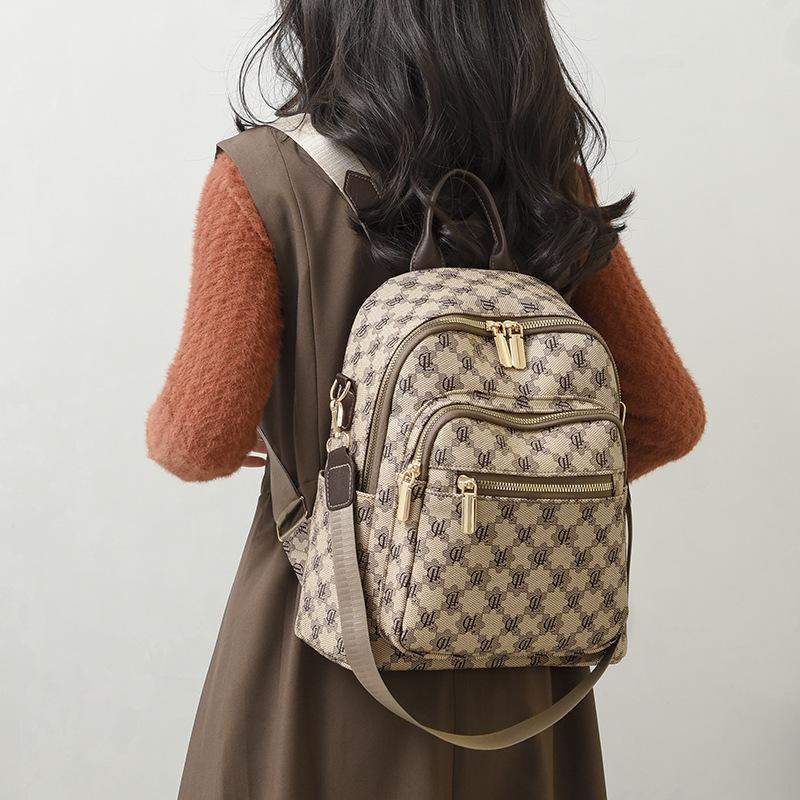 Women's Retro Korean-Style Textured PU Backpack - Casual Daily Travel Schoolbag