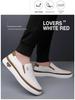 2025 Summer Slip-On Plus Size White Loafers: Non-Slip Soft Sole Casual Shoes for Middle-Aged Men