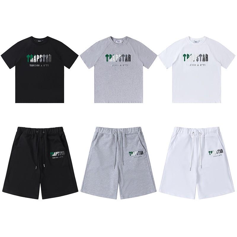 Unisex Baumwolle Kurzarm T-Shirt Shorts Set Lässiges Streetwear Outfit Herren Damen