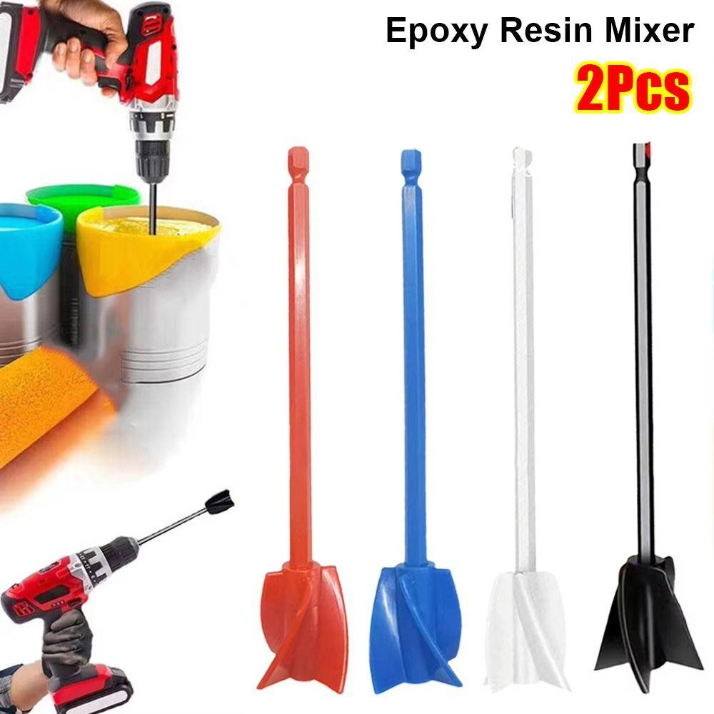 2Pcs 165cm Paint Pigment Mixer Plastic Mixing Stirring Paddle Rod Power Tool Accessory
