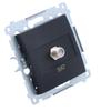 Single SAT antenna socket (module). For individual installations, black