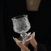 Retro Engraved Mini Wine Glass - 50ml White Wine Cup with Stem