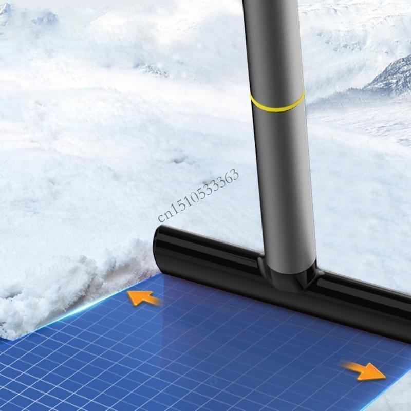 

090E Snow Broom Ice Scraper with Soft No-Scratch TPU Head 10inch Long Handle Winter Windshield Ice Breaker China Mainland