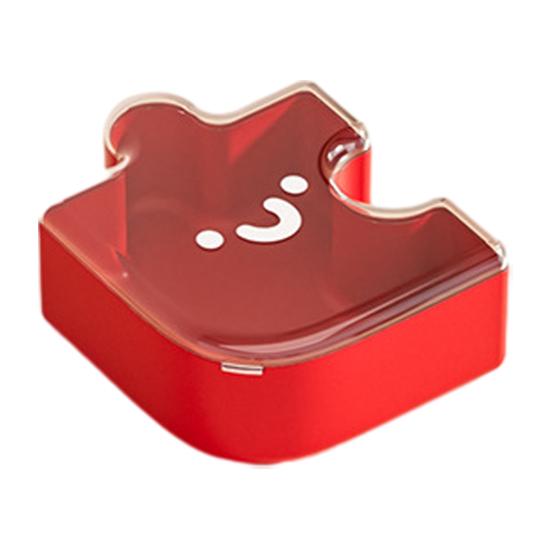 Modular Snack Tray with Lids Detachable Fruit Nut Candy Organizer Dustproof Stackable красный