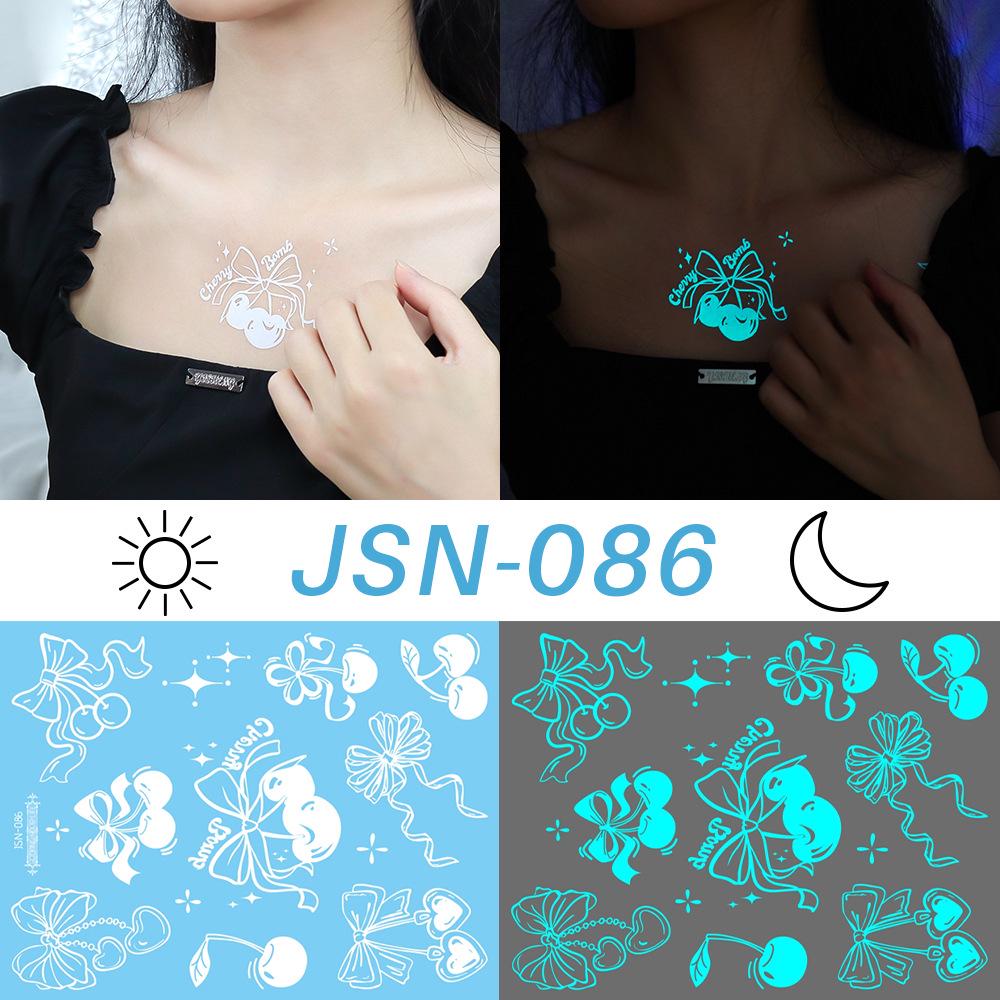 Rikaron Luminous White Henna Mandala & Butterfly Tattoo Stickers - Waterproof.