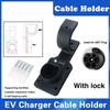 Type2 EV Charger Holder Type1 J1772 Charging Cable Organizer Socket Plug Holder Sleek Wallbox Car Charger Support GBT With Lock