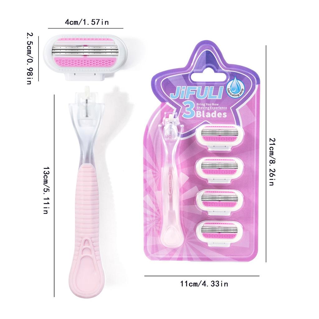 High Quality Safety Razor Blade Women Beauty Bikini Hair Removal Shaving Set Female Venus Shaver Replacement Heads