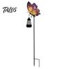 Yard Art for Outside Solar Butterfly Garden Stake Lights, Metal Decorative Stakes, IP65 Waterproof Outdoor Patio Accents LED Landscape Lights