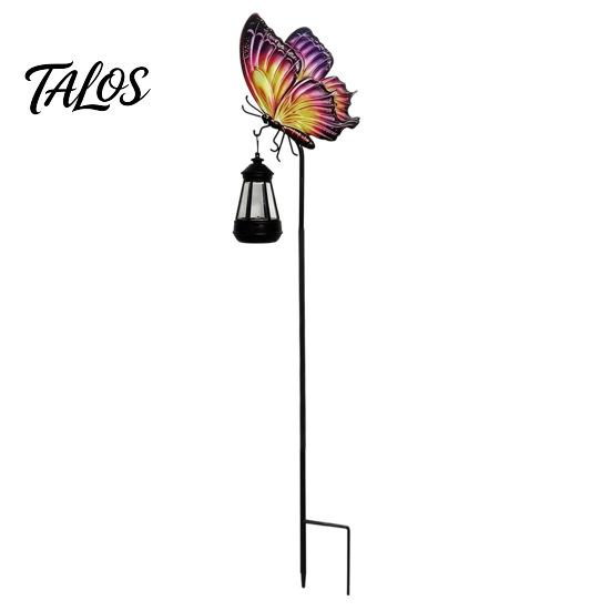 Yard Art for Outside Solar Butterfly Garden Stake Lights, Metal Decorative Stakes, IP65 Waterproof Outdoor Patio Accents LED Landscape Lights