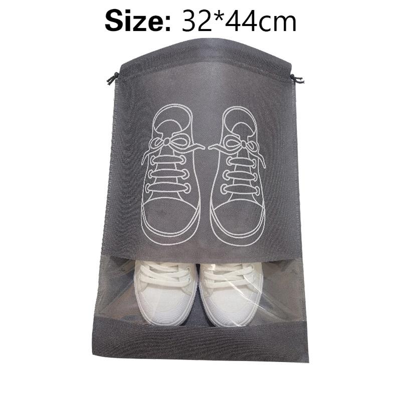 5 шт сумок для обуви большая дорожная сумка для обуви из утолщенного нетканого материала пыленепроницаемая дорожная сумка для обуви с завязками для упаковкидома 44cm 616₽
