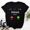 2023 Jesus Is King Letter Print Women T-shirt Christian Faith Hope Love Harajuku T Shirts Religion O-neck Tops Tees Streetwears