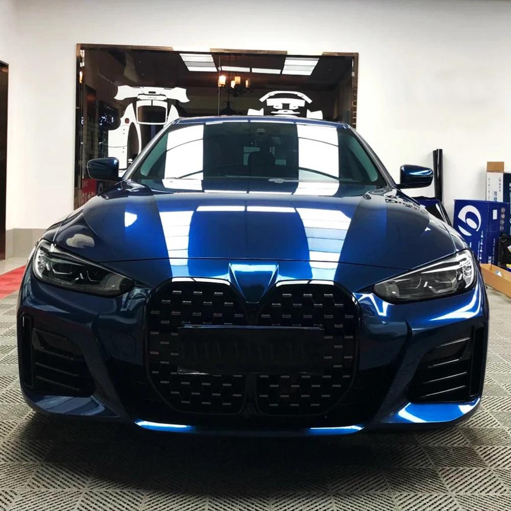 Samolepka na auto Shadow Blue Metallic Fólie na polep auta PET Samolepka Bez bublin Auto Samolepky Autopříslušenství Exteriér Interiér