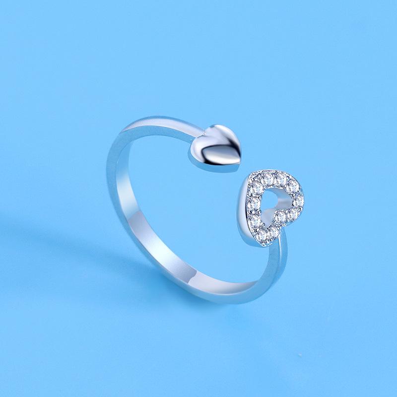 Hot 925 Sterling Silver Ring AAA Zircon Adjustable Simplicity Fashion Exquisite Women Jewelry Accessories Wedding Party Gift