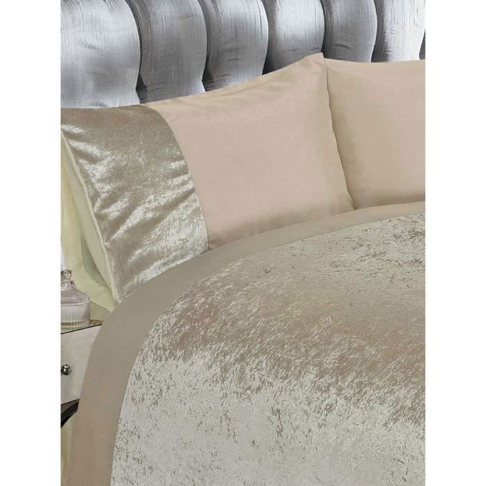 Housse de couette - RAPPORT - Double - Velours écrasé - 200x200 cm - Lavable en machine
