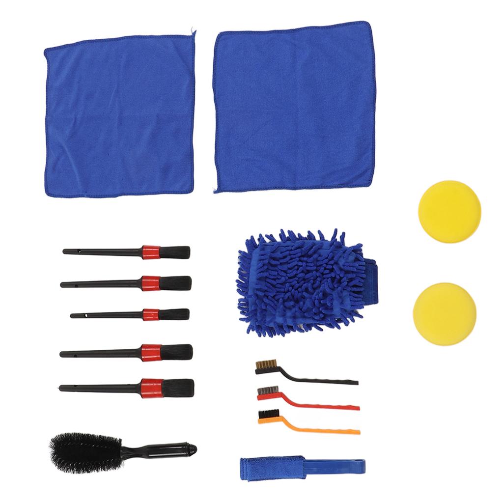 15pcs Car Detailing Brush Set Professional Auto Cleaning Brush for Wheels Bumpers Air Vents