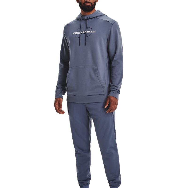 Under Armour Logo Buchstaben Print Kordelzug Hoodie Herren Oberteile Blau 1373356-767