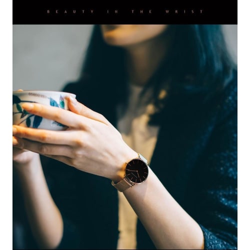 Hannah Martin Women's Analog Waterproof Watch ZJ0001, Cute and Simple, Made in Japan Movement, Stylish and Popular Gift (Rose Gold)