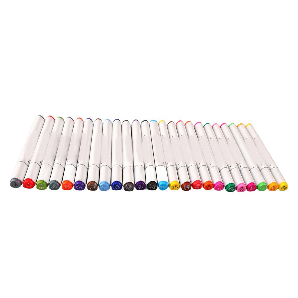 24 Colors Paint Markers Dual Tip Quick Drying Paint Markers Pens for Wood Rock Painting Canvas Stone Glass Ceramic DIY