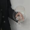 720ml Light Luxury Modern Minimalist Transparent Glass Burgundy Red Wine Glass, High-end Groove Wine Highfoot Glass for Home Use