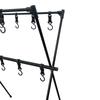 Lightweight Folding Camping Cookware  Ing Rack Shelf Portable Aluminum Alloy Outdoor BBQ Tool Clothes Storage    Stand Rack with Hooks