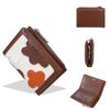 Ladies Short Wallet With Geometric Pattern Pu Material For Daily Use And Card Storage