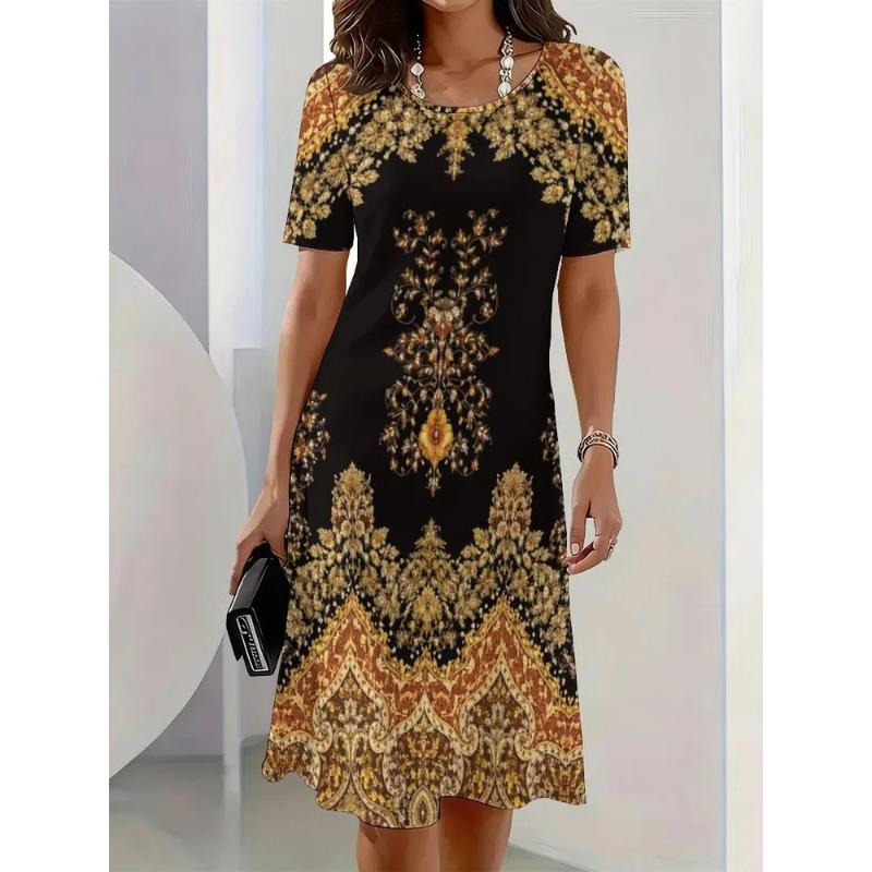 Stylish Simple Women's Dress Loose Versatile Casual Dresses
