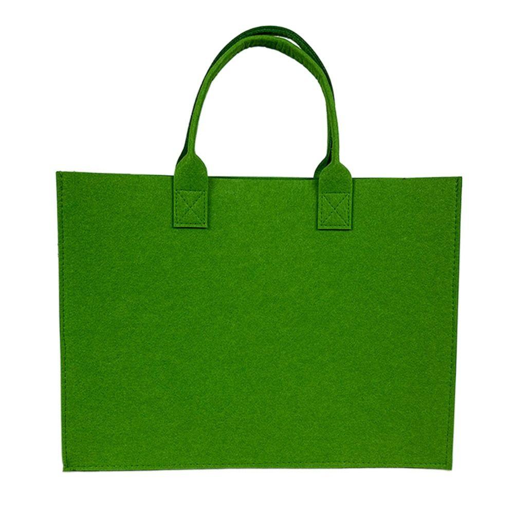 Large Capacity Felt Shoulder Bag Messenger Bag Fashion Solid Color Handbag Simple Tote Bag Shopping Bag for Woman Girls