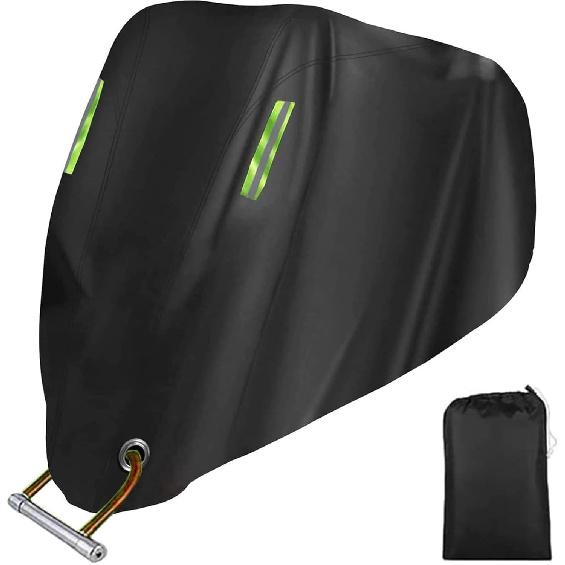 Motorcycle Cover All Season,Universal Weather Quality Waterproof Sun Outdoor Protection Scooter Shelter Tear Proof Night Reflective & Lock-Holes