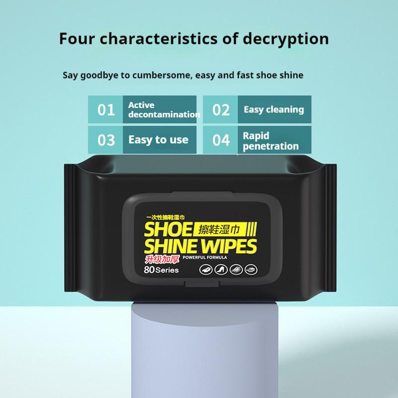 12/30/80Pcs Disposable Shoe Clean Wipes White Sneakers Shoe Cleaning Care Stain Removal Quick Wet Wipes for Shoe Care