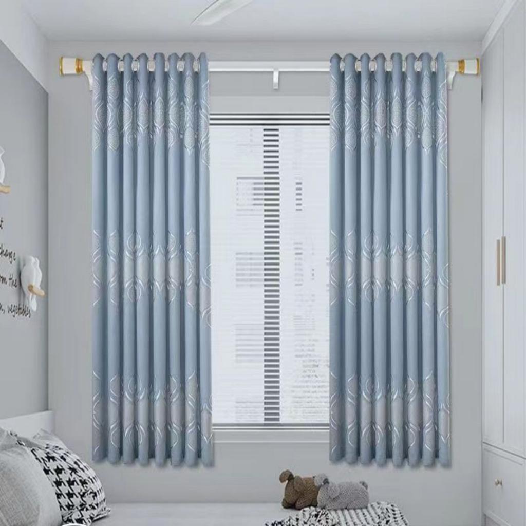 Jacquard Bamboo Leaves Full Blackout Curtains Boutique Curtains Window Screens