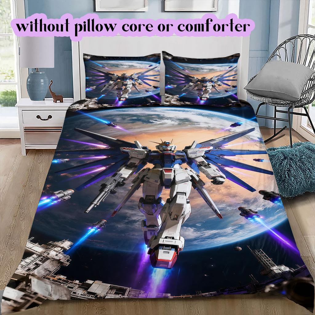Gundam Character Soft and Comfortable Duvet Cover, Children's Bedding Set Gift, Extra Large Size, Various Sizes Available