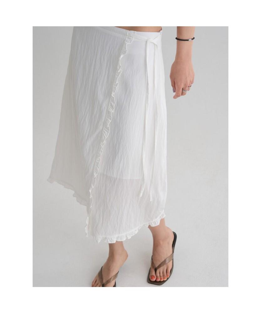 8SECONDS Frill Wrap Skirt White
