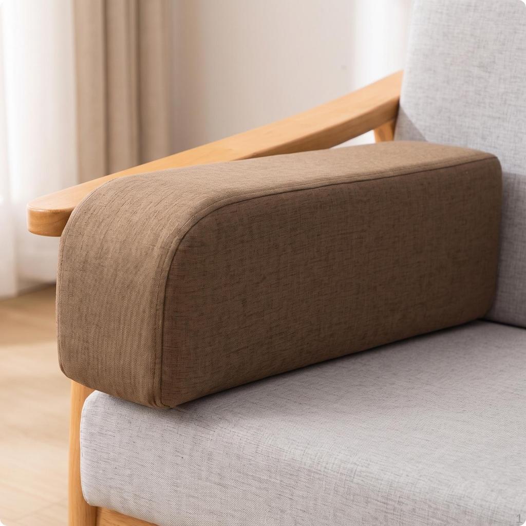 Supportive Curved Armrest Cushion Lightweight Sofa Pillow Compact Couch