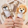 9cm Cartoon Animal Plush Finger Puppet Insect Zoo Animal Interactive Plushie Tell Story Butterfly Bee Dragonfly Ant Panda Hippo