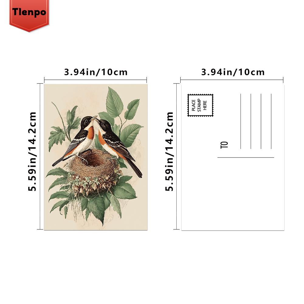 32pcs, Vintage Bird's Nest and Egg Postcards, Mailing Cards, Greeting Cards, DIY Cards, Souvenir Postcards, Decorations