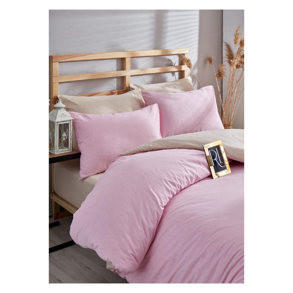 Atlantis Garngefärbtes Bio-Bettbezug-Set für Doppelbett (ohne Blatt)