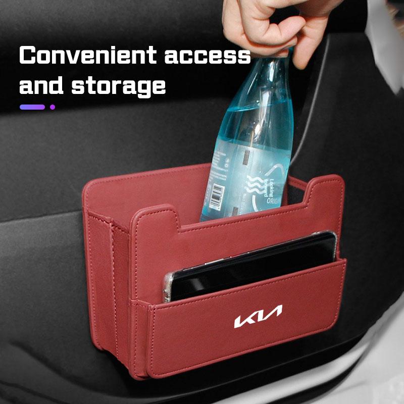 For KIA GTline Rio K5 K2 K3 k4 K8 Sportage Ceed Sorento Picanto Car Trash Can Storage Box Garbage Tissue Bag Key Cup Organizer kxnhz00