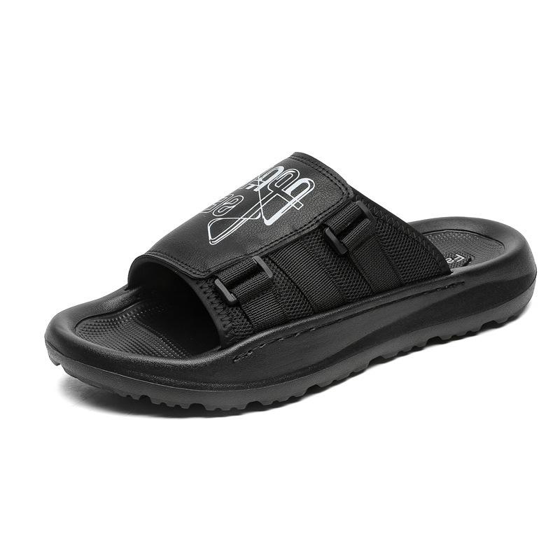 

Slippers 2025 men s summer wear non-slip one-word slippers soft-soled casual versatile trend beach shoes 44