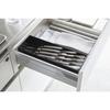 Yamazaki 3D Diagonal Cutlery Case, Black, Approx. W35 x D12 x H5.5cm, Tower Design with Easy-Access Diagonal Dividers, 5414