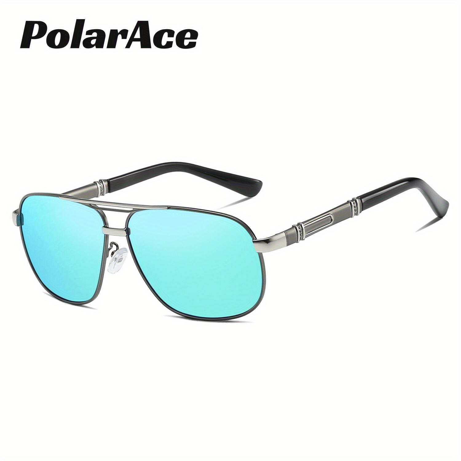 PolarAce Унисекс Поляризованные двухлучевые солнцезащитные очки в металлической оправе — фото 8