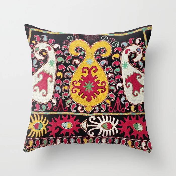 Ethnic Style Pattern Square Polyester Pillowcase, Sofa Living Room Decorative Cushion Cover, Bedroom Bedside Pillow Cover