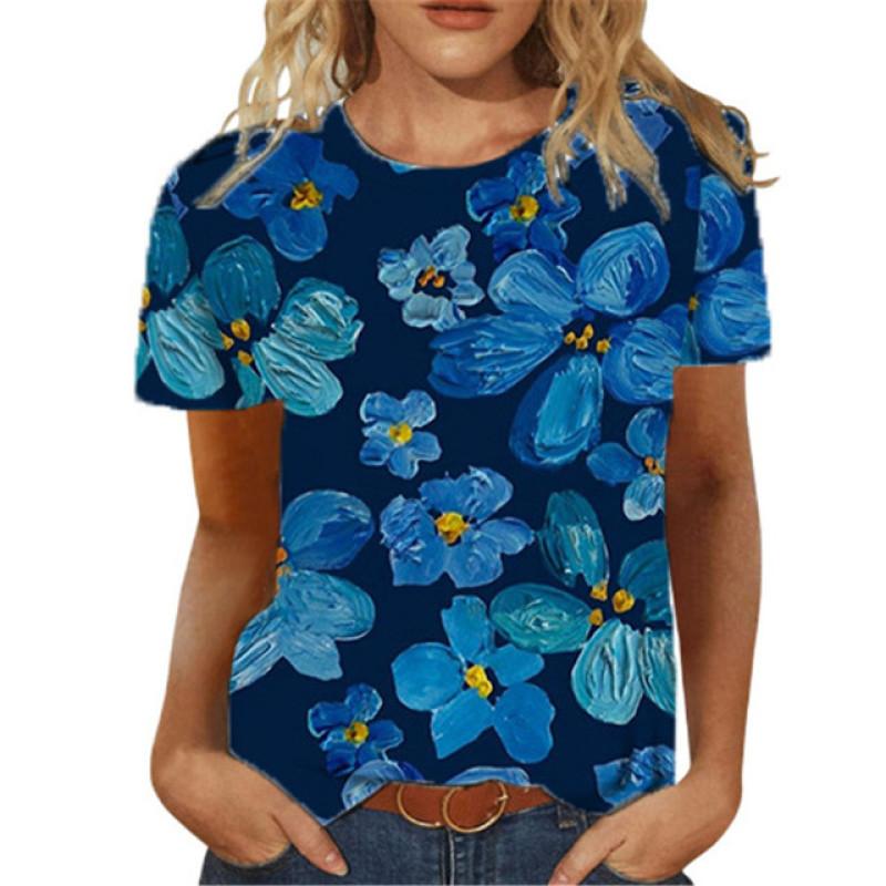 Модная летняя повседневная сексуальная футболка в стиле хип-хоп с круглым воротником — фото 10