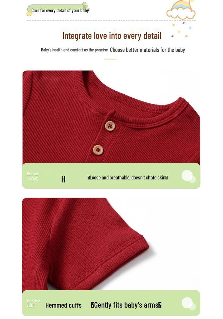 Newborn Unisex Cotton Short Sleeve Summer Bodysuit