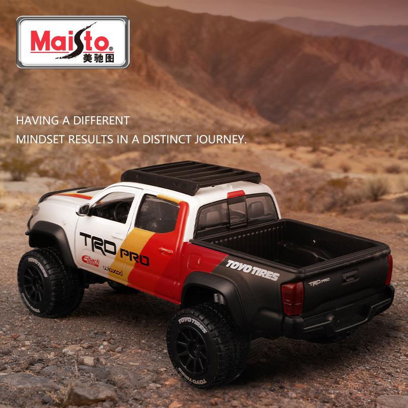 Maisto 1:27 Toyota Tacoma TRD PRO 2023 Alloy Car Diecasts & Toy Vehicles Car Model Miniature Scale Model Car For Children