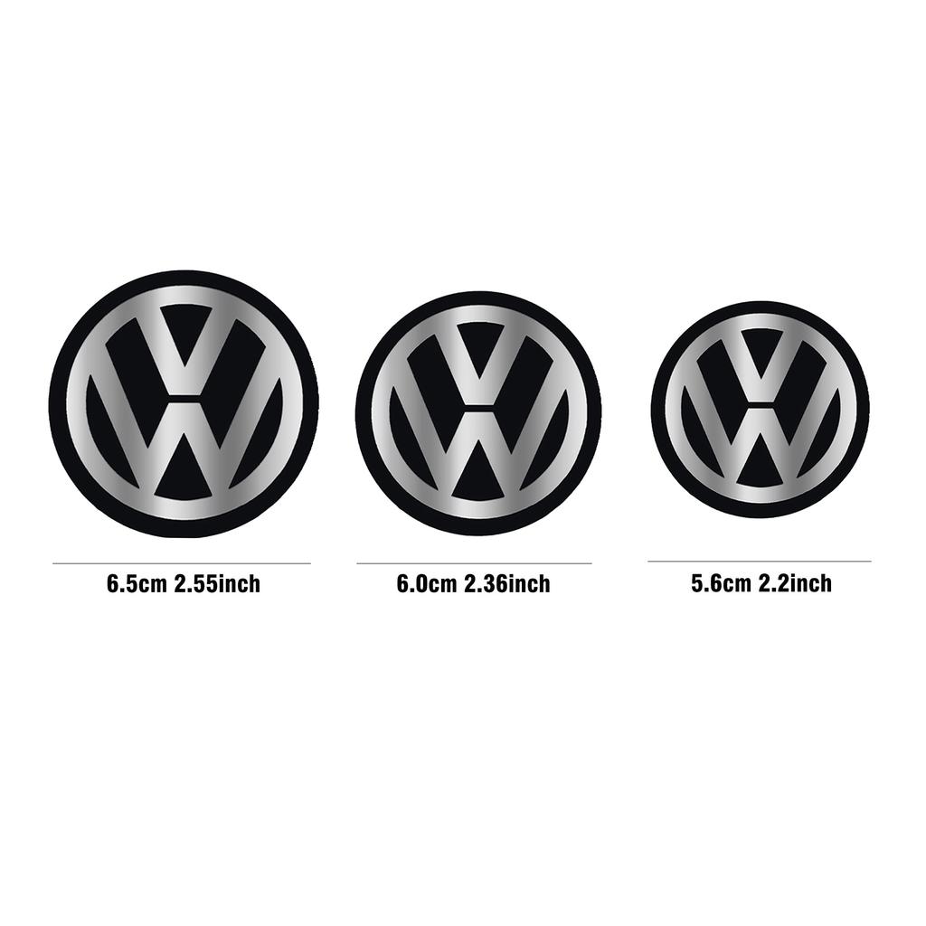 BFPQY1 4Pcs For Volkswagen VW R Golf Tiguan Jetta GTI Bora ID.3 Polo Passat Rline 56/65/66mm Car Wheel Center Cover Stickers Hub Cap