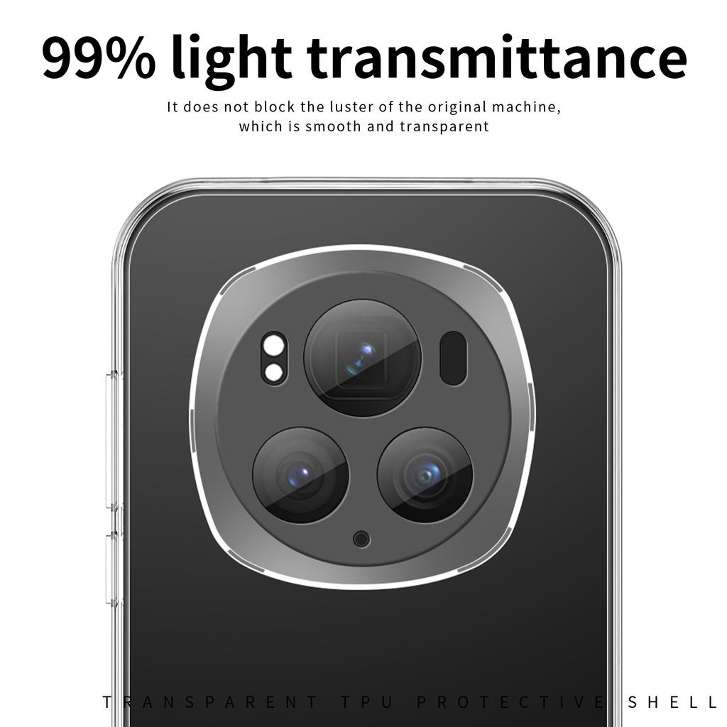 MOFI For Honor Magic6 Pro 5G Clear Case Fiexible TPU Shockproof Phone Cover