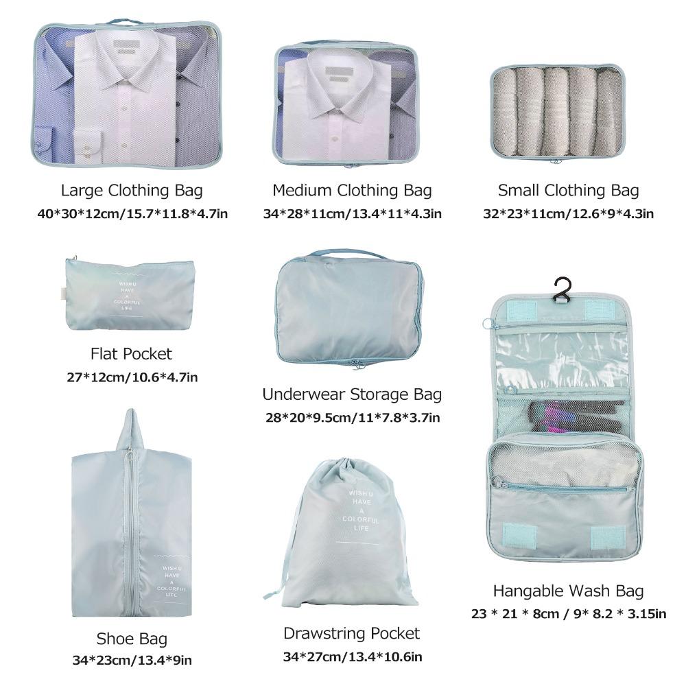 Large Capacity Luggage Organizer Foldable Sorting Pouch Travel Pack Room Arrangement
